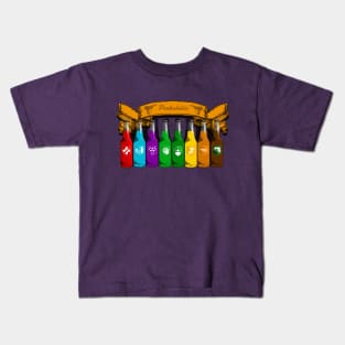 Zombie Perks Top Shelf Perkaholic on Purple Kids T-Shirt